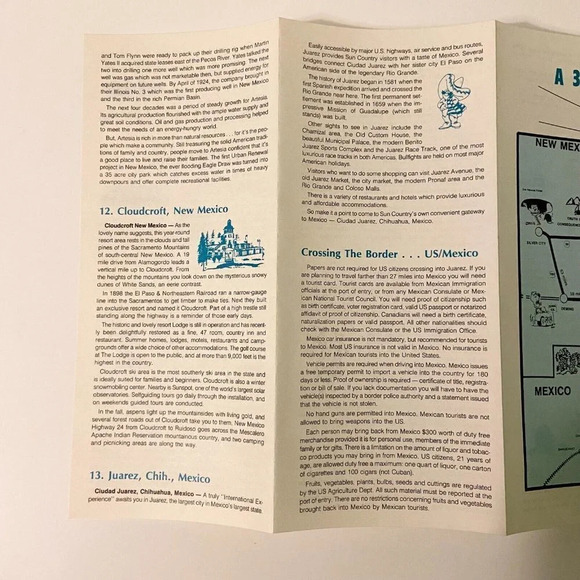 Vintage Sun Country USA New Mecixo Travel Vacation Brochure Pamphlet - Picture 8 of 12